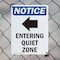 Signmission Entering Quiet Zone, 10 in W x Rectangle, Plastic OS-2PACK-NS-P-1014-V-12095 - alternate 6